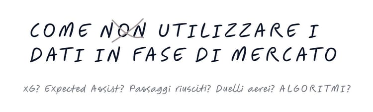 Come (non) utilizzare i dati in fase di mercato